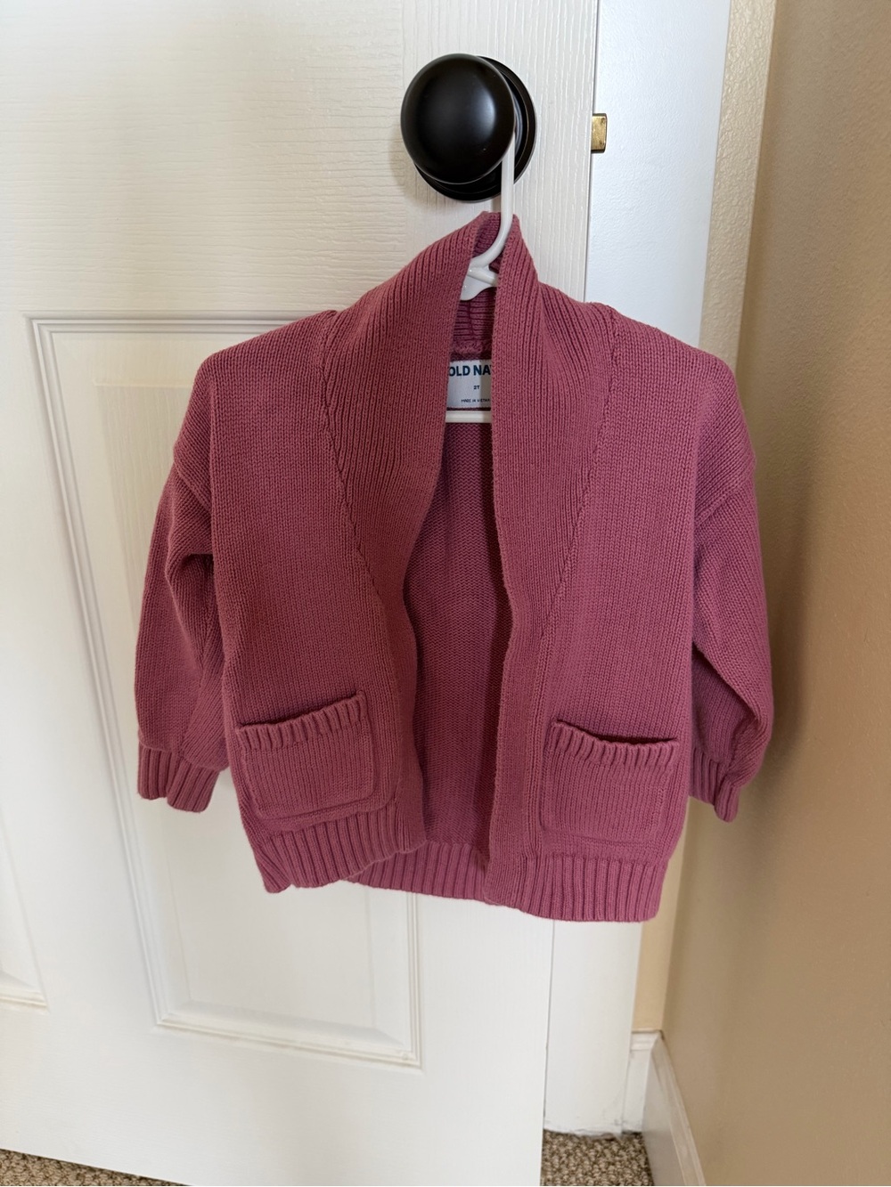 Old Navy Girls' Mauve Open-Front Knit Cardigan